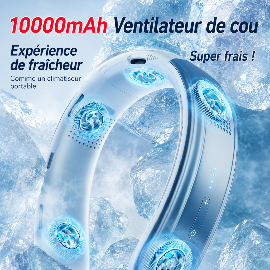 Ventilateur de cou rechargeable ￼