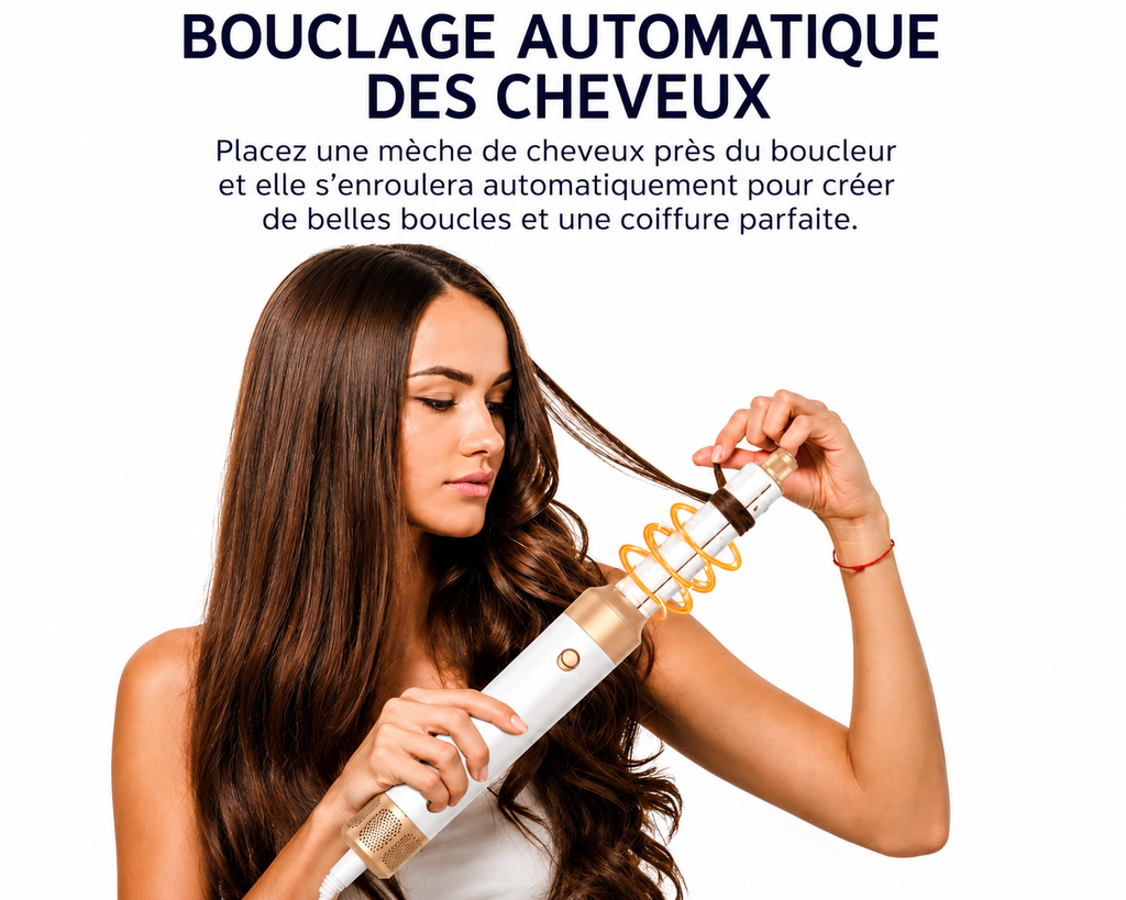Tinsol 7-en-1 Air Styler & Sèche-Cheveux — Coiffure Professionnelle à Domicile