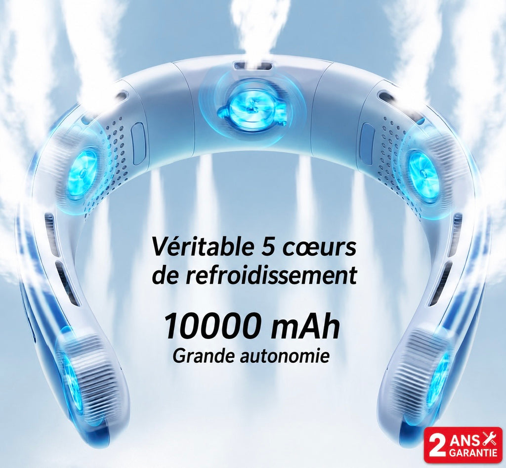 Ventilateur de cou rechargeable ￼